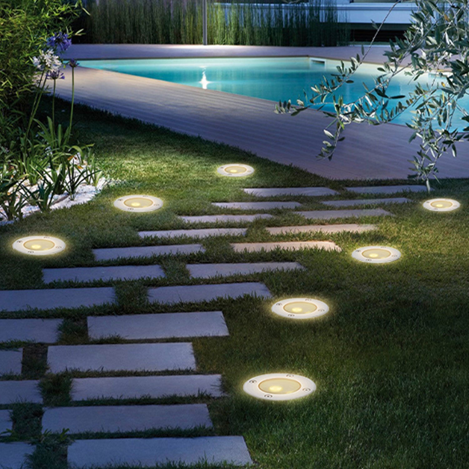 Lospitch LED Bodenstrahler 3W IP65 für Garten und Auffahrt