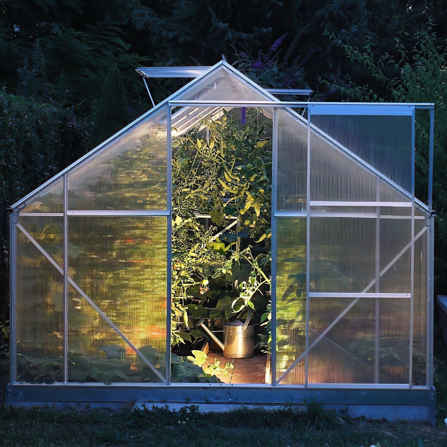 Lospitch Polycarbonat Hohlkammerplatten 60.5 x 121 cm 5 Stück für Gewächshaus und Gartenbau