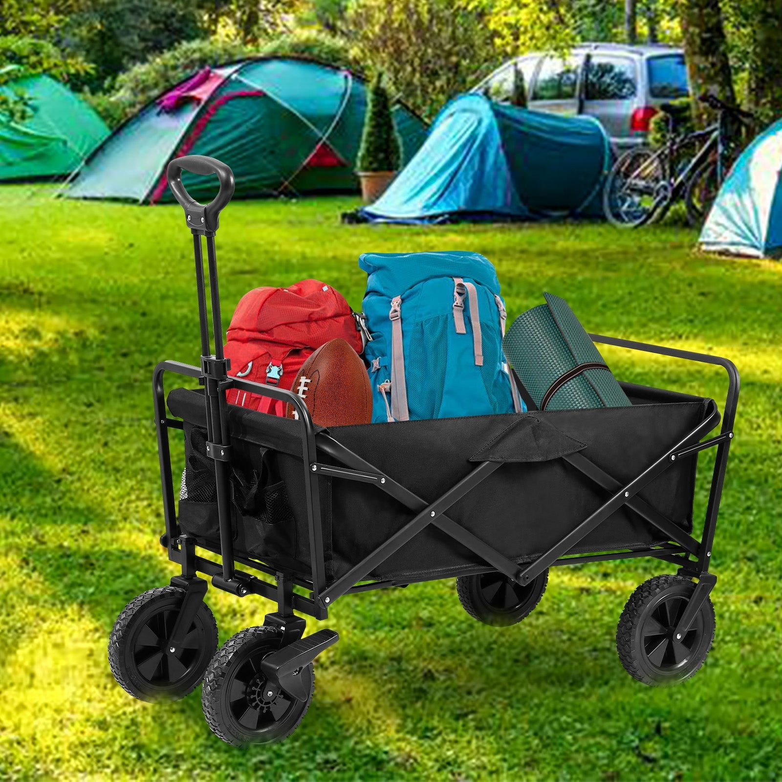 Lospitch Transportwagen faltbar 100 x 51 x 75 cm mit 96 L Volumen