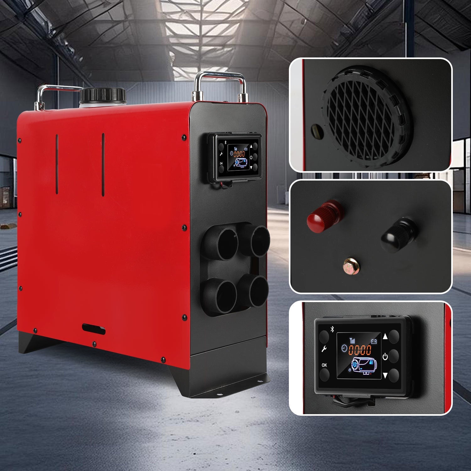 Lospitch Diesel Standheizung 8kW 12V mit Bluetooth App LCD Fernbedienung und 5L Tank