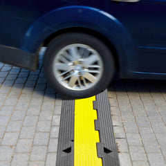 Lospitch Kabelrampe aus Gummi 101 x 25 x 5 cm Kabelschutz für Baustelle und Parkplatz
