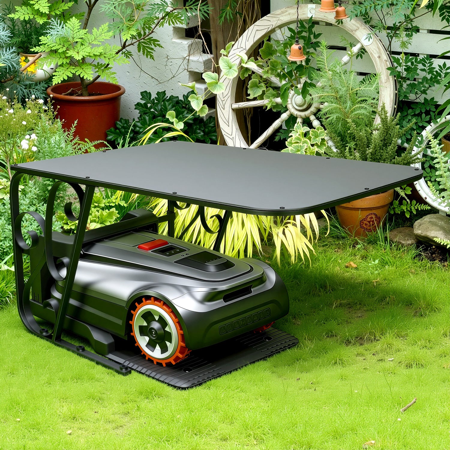 Lospitch Mähroboter Garage aus Aluminium Verbundplatte