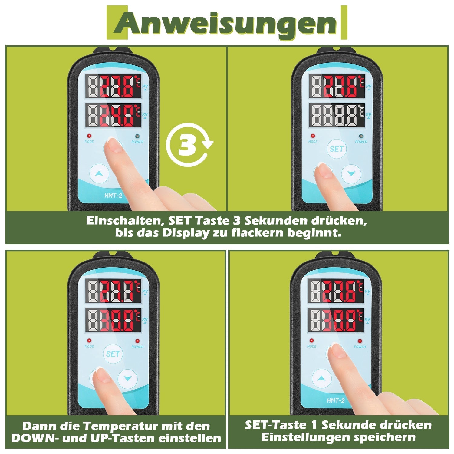 Lospitch Gewächshausheizung 60–240 W mit Thermostat Timer IP44 für Pflanzen Frostschutz