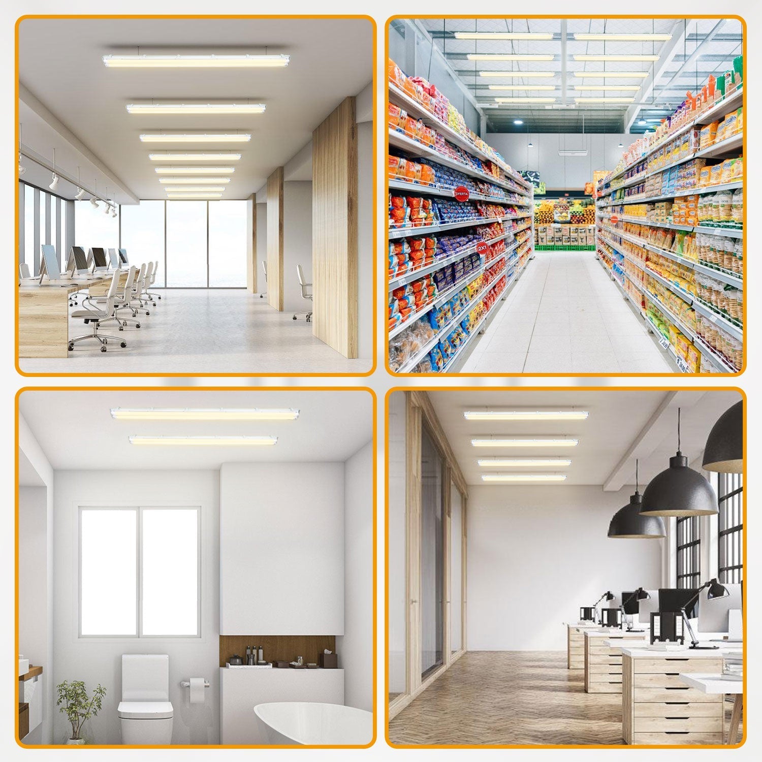Lospitch T8 LED Feuchtraumleuchte 120/150 cm IP65 für Werkstatt und Keller