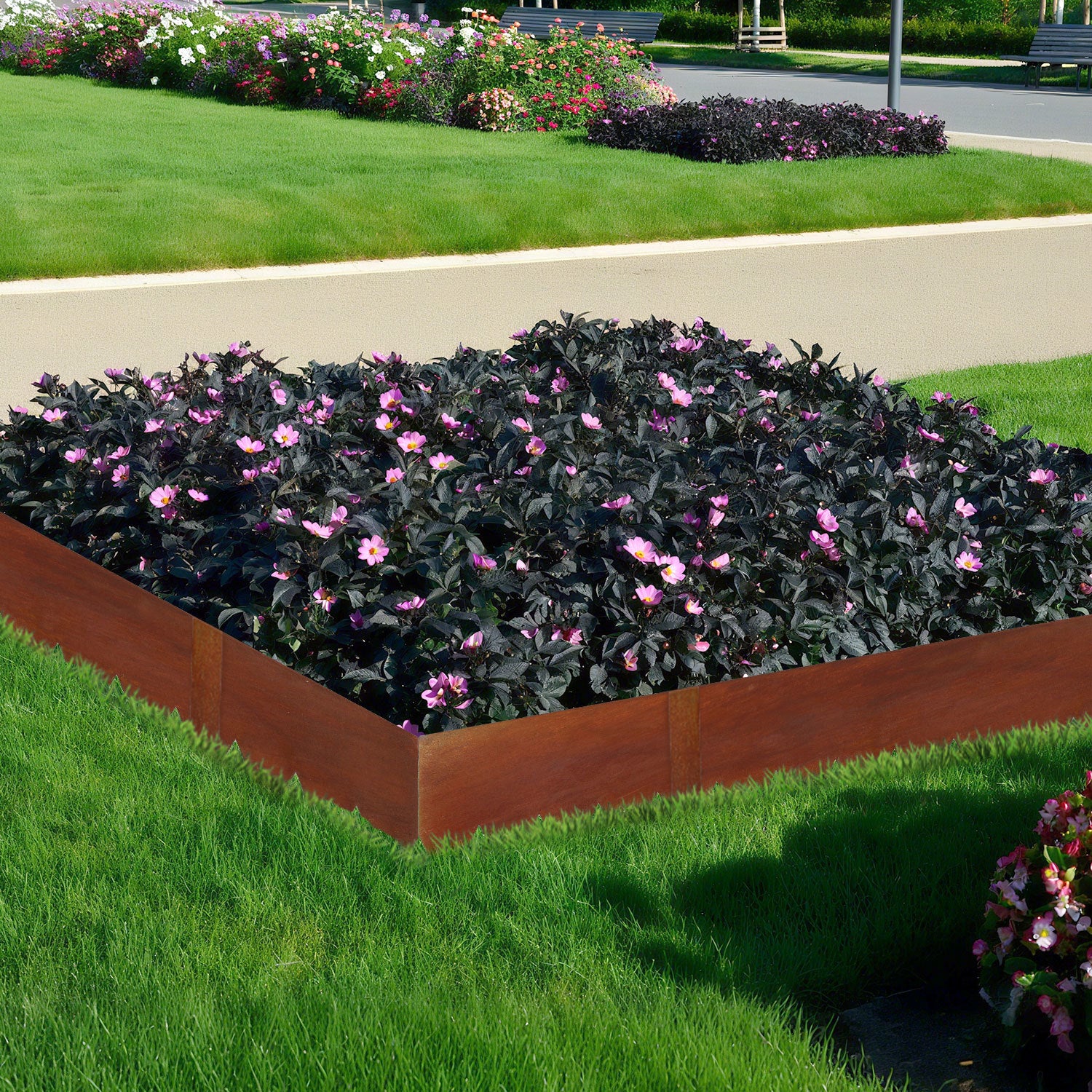 Lospitch Metall Rasenkante 100 x 20 cm für Beete