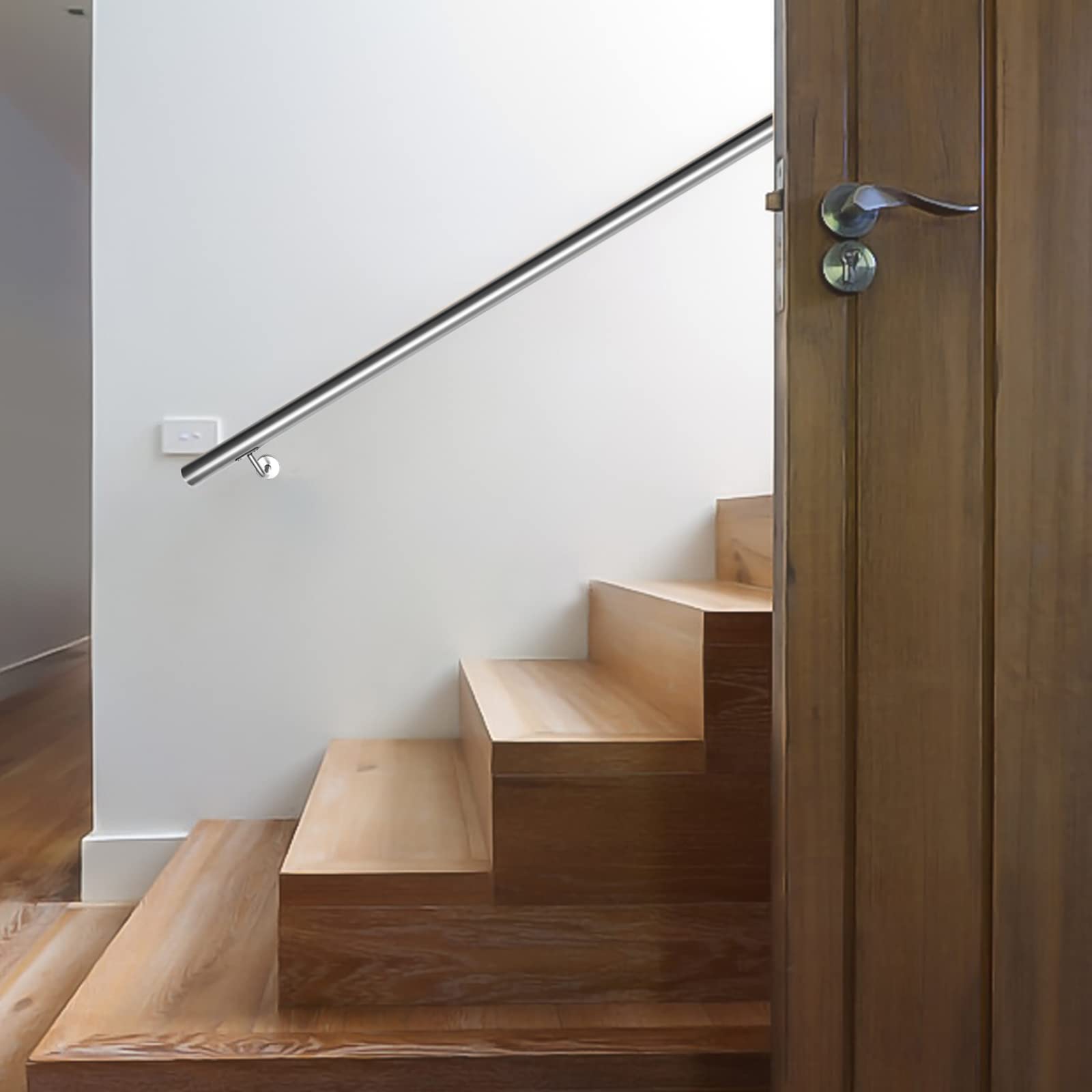 Lospitch Edelstahl Handlauf Ø42mm 50 bis 200cm Wandhandlauf für Treppen Innen und Außen
