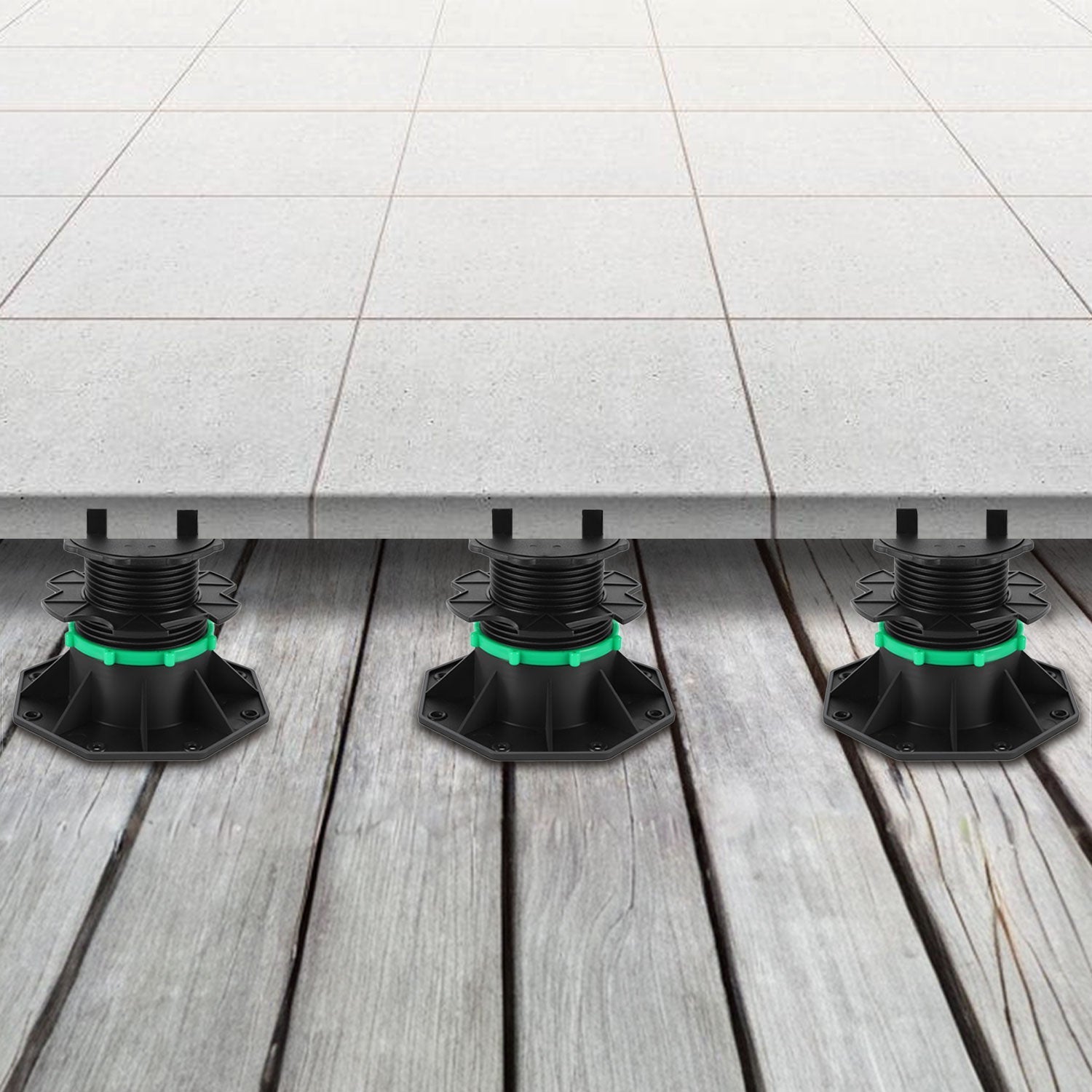 Lospitch Terrassenlager höhenverstellbar 19-140 mm für Platten und Fliesen
