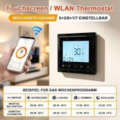 Lospitch Elektrische Fußbodenheizung 150 W/m² für 1–10 m² mit WLAN-Thermostat