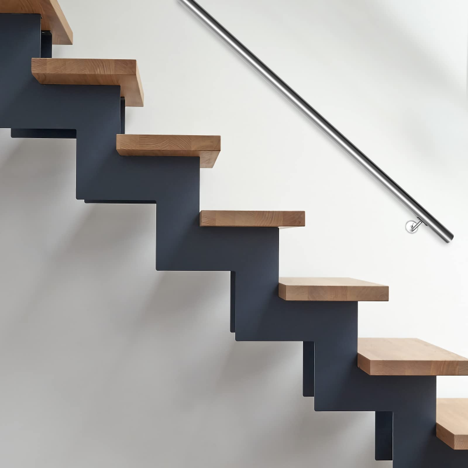 Lospitch Edelstahl Handlauf Ø42mm 50 bis 200cm Wandhandlauf für Treppen Innen und Außen