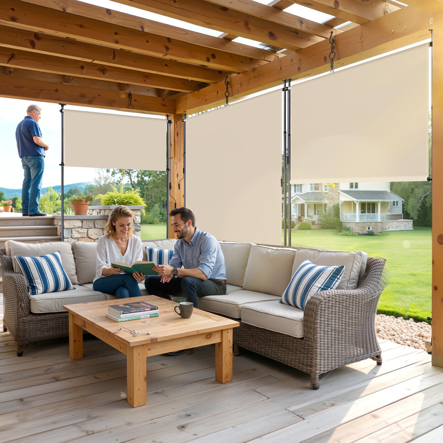 Lospitch Klemmmarkise 150×305 cm ohne Bohren