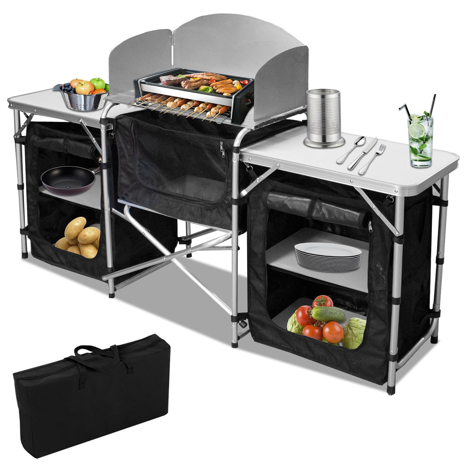 Lospitch Campingküche klappbar für Outdoor und Picknick