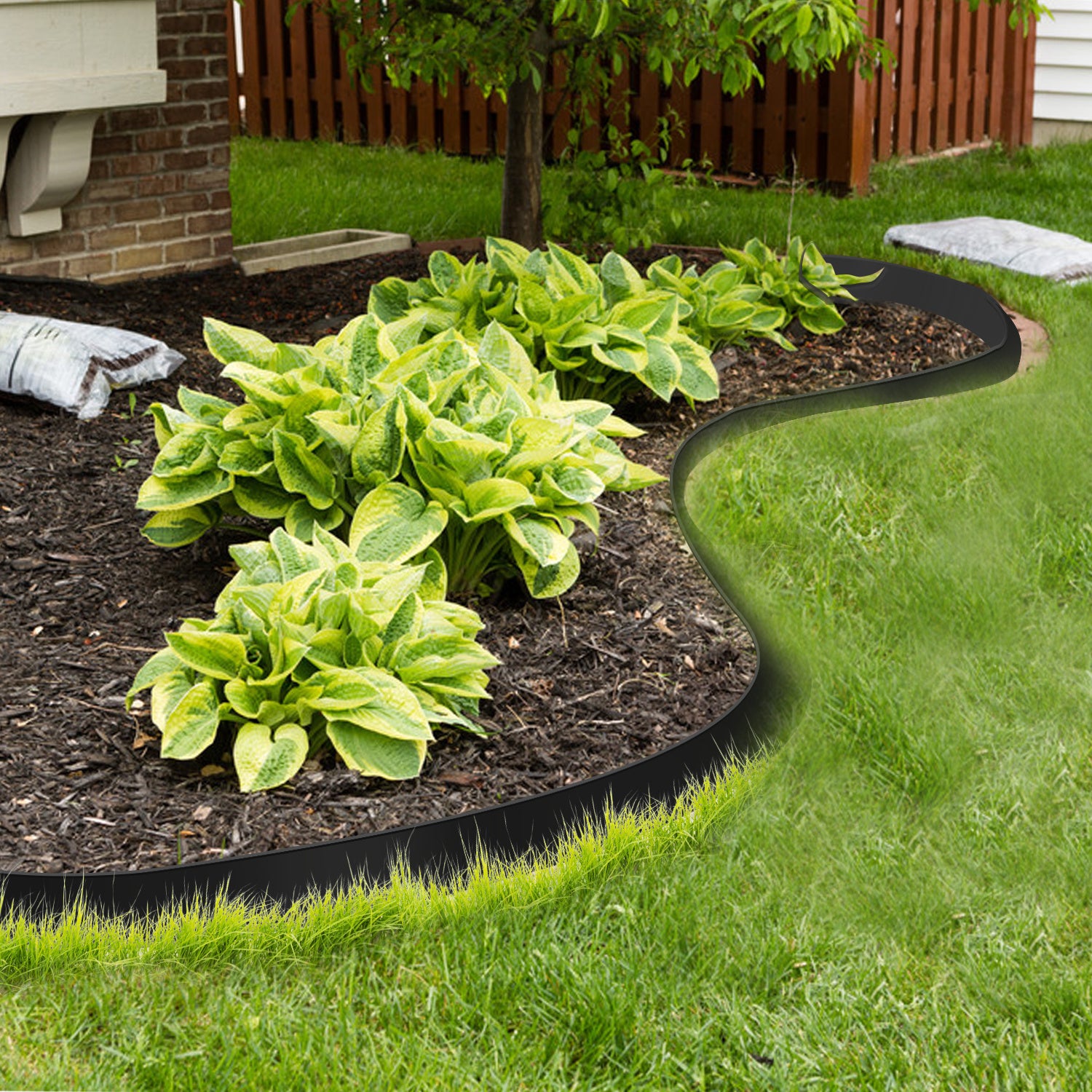 Lospitch Flexible PVC Rasenkante für Garten und Beet