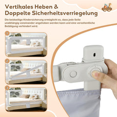Lospitch Bettgitter Rausfallschutz 150/180/200cm Höhenverstellbar 64 bis 96cm für Kinderbett Babybett