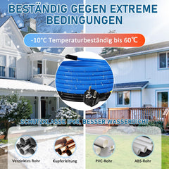 Lospitch Heizkabel 2–18 m mit Thermostat 17 W/m IP68 für Wasserleitung