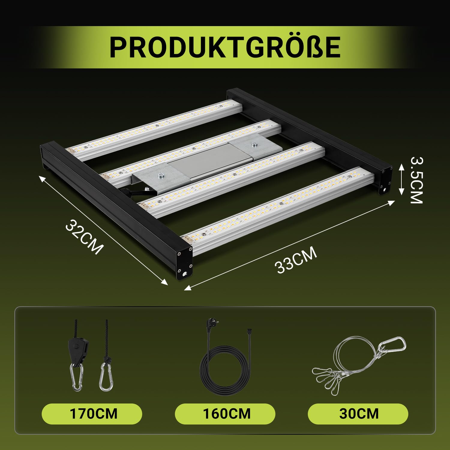 Lospitch LED Pflanzenlampe 150W Vollspektrum dimmbar für Growzelt