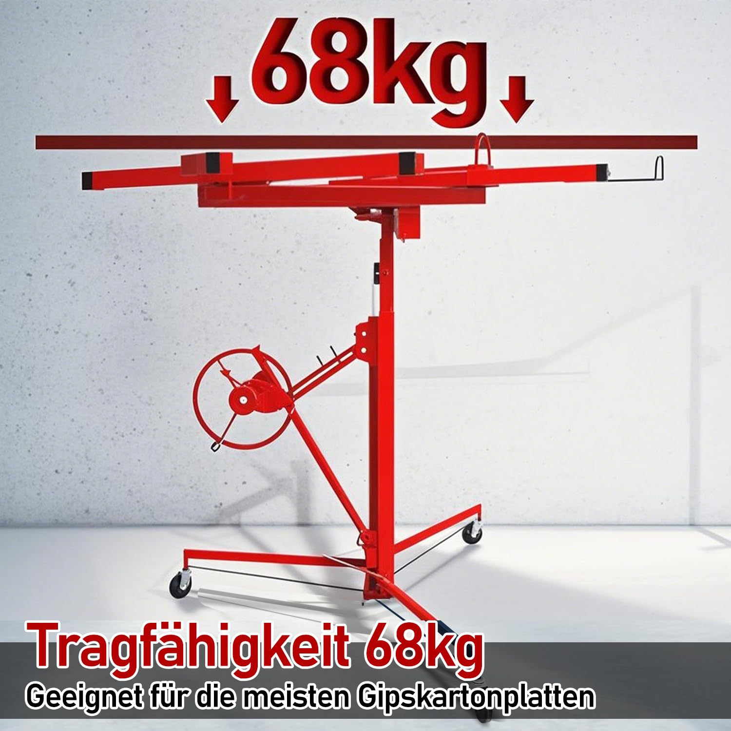 Lospitch Plattenheber 140 bis 325cm Höhenverstellbar 68kg für Trockenbau Deckenmontage