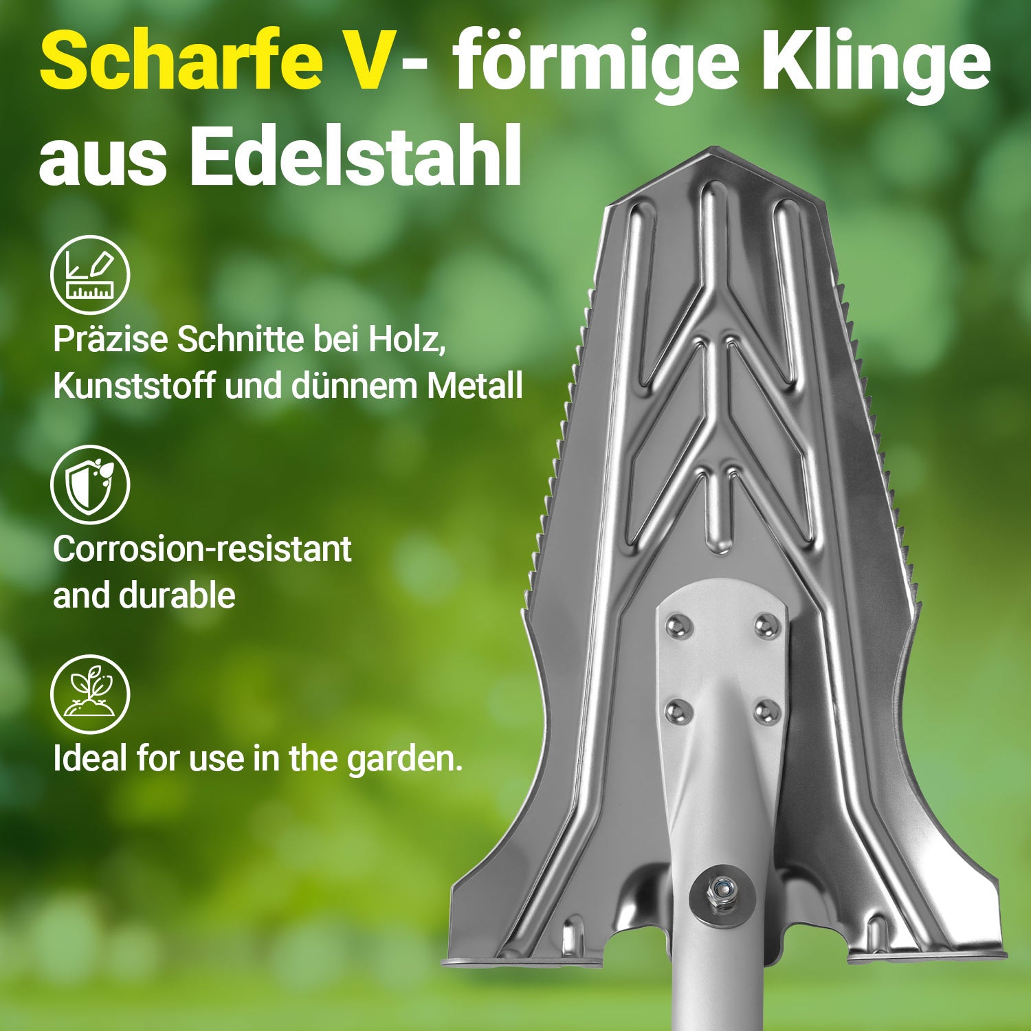 Lospitch Wurzelspaten 120 cm mit Wurzelsäge