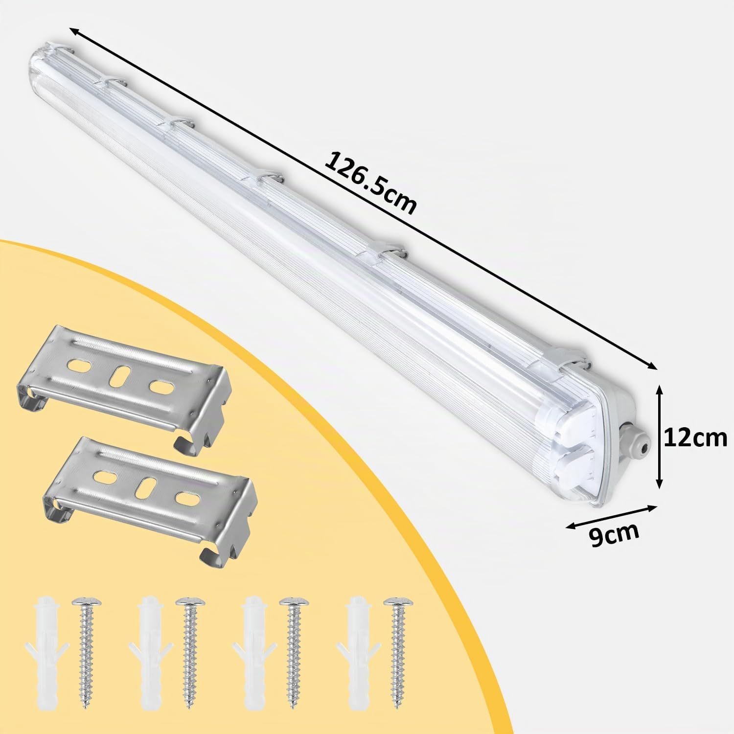 Lospitch T8 LED Feuchtraumleuchte 120/150 cm IP65 für Werkstatt und Keller