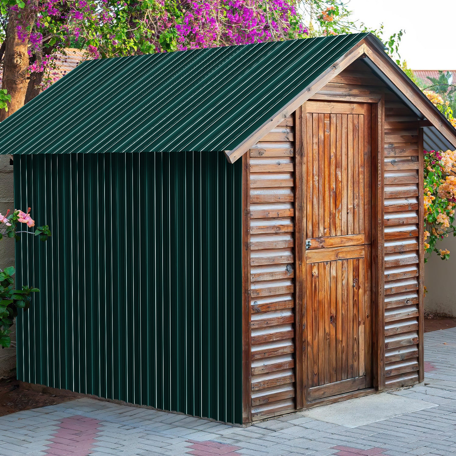 Lospitch Trapezblech Dachblech 129 x 46 cm für Gartenhaus