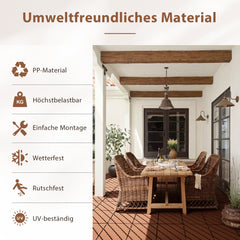 Lospitch PP Terrassenfliesen 30 × 30 cm
