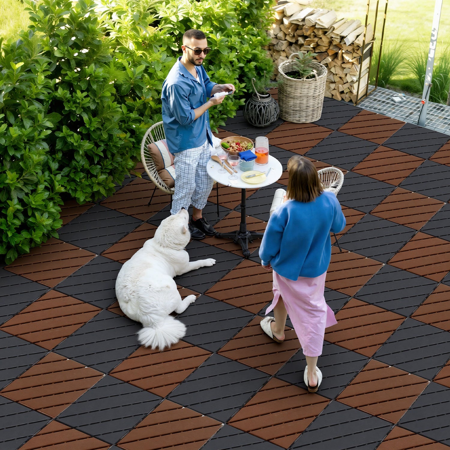 Lospitch PP Terrassenfliesen 30 x 30 cm