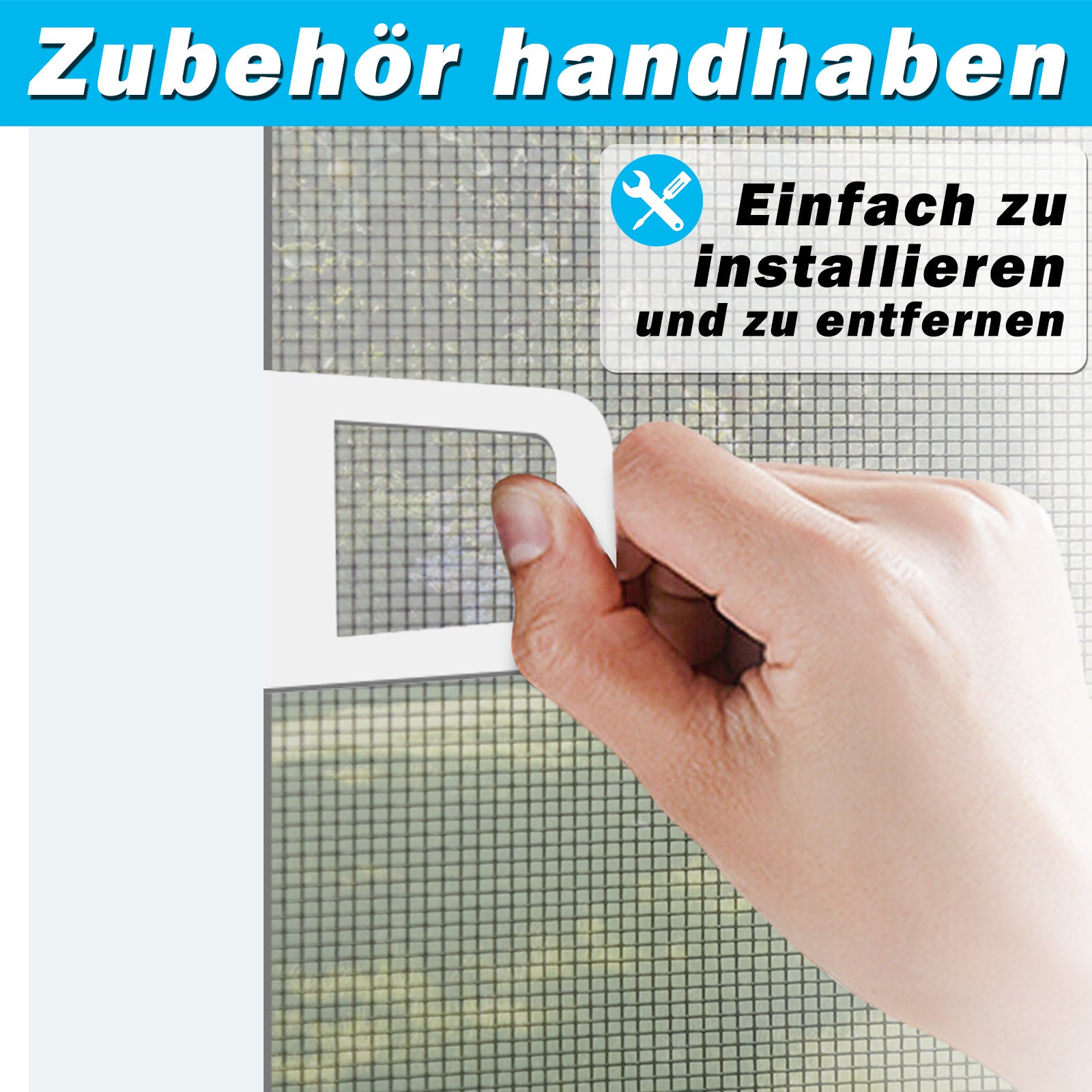 Lospitch Insektenschutztür für Terrasse Aluminiumrahmen weiß 120x210 cm