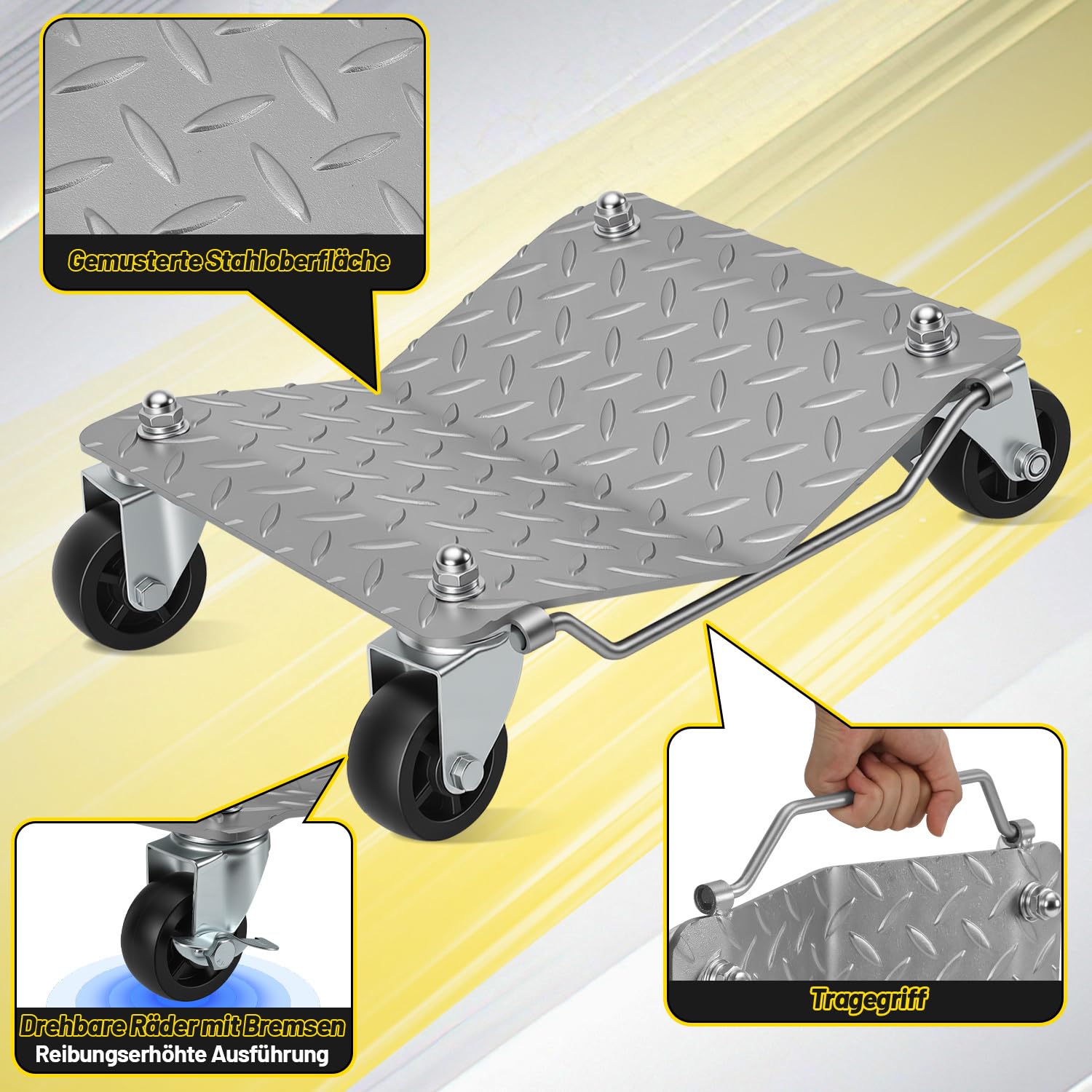 Lospitch Rangierhilfen 2/4er Set 41 × 30 cm bis 1/2 t für Garage Werkstatt