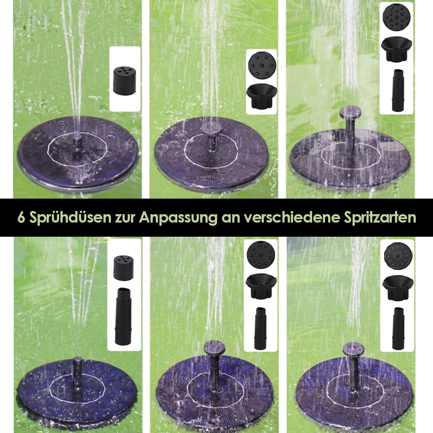 Lospitch Solar Springbrunnenpumpe für Teich