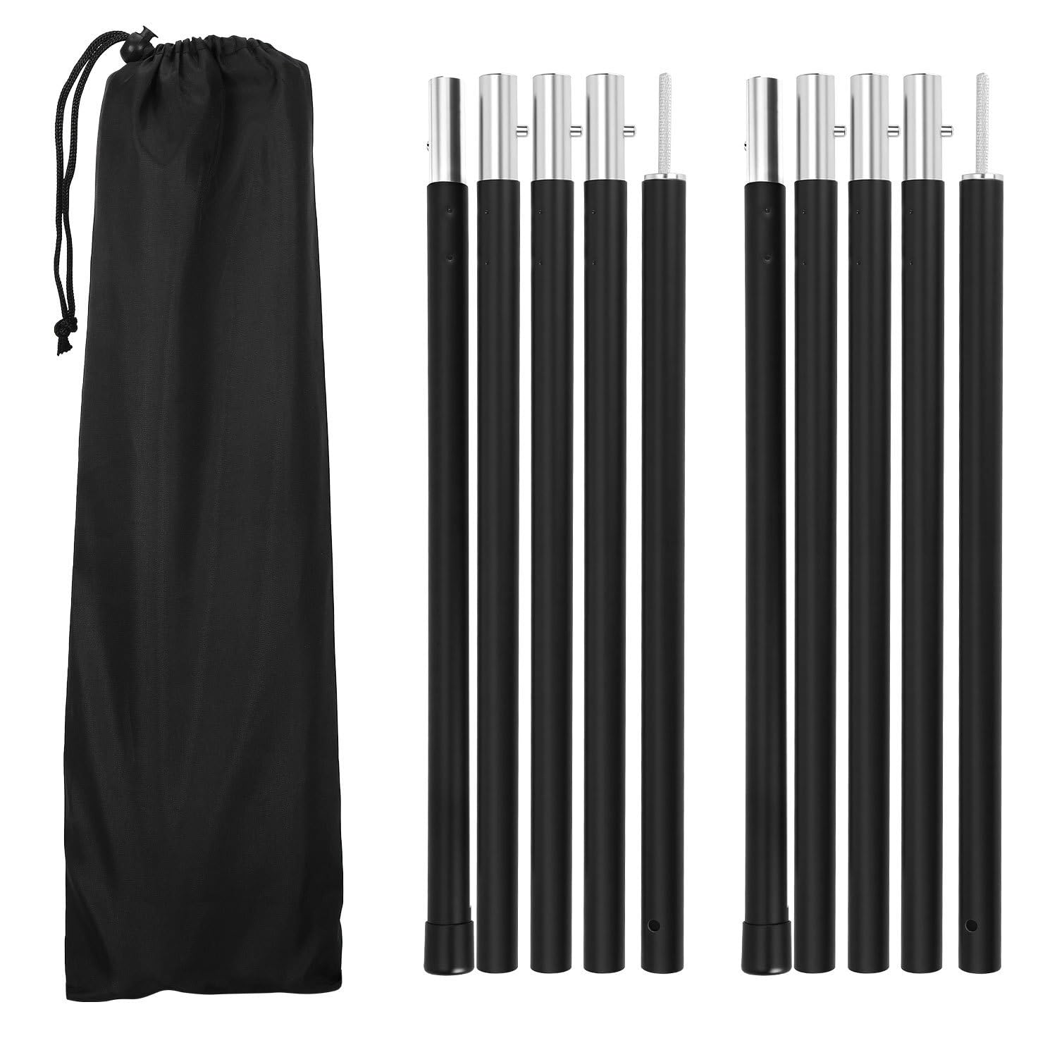 Lospitch Teleskop Zeltstangen 85 bis 205 cm für Tarp Sonnensegel und Camping