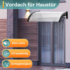 Lospitch Haustürvordach Polycarbonat Türvordach transparent