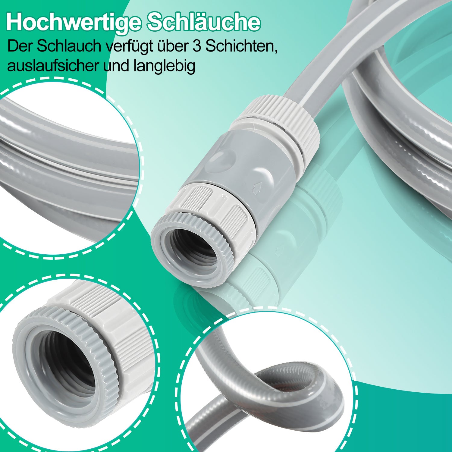 Lospitch Automatischer Schlauchaufroller für Garten und Terrasse