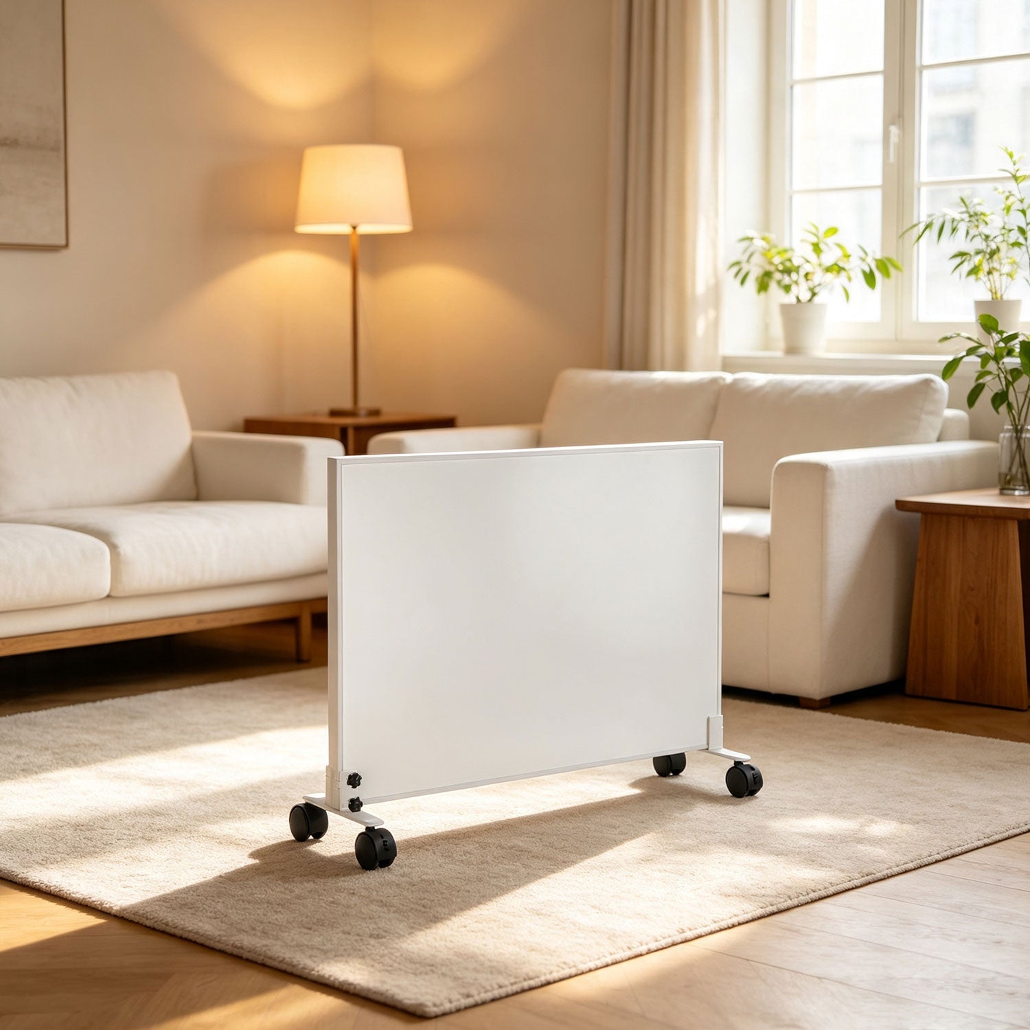 Lospitch Standfüße 2er Set für Infrarotheizung mit 360° Rollen und Feststellbremse