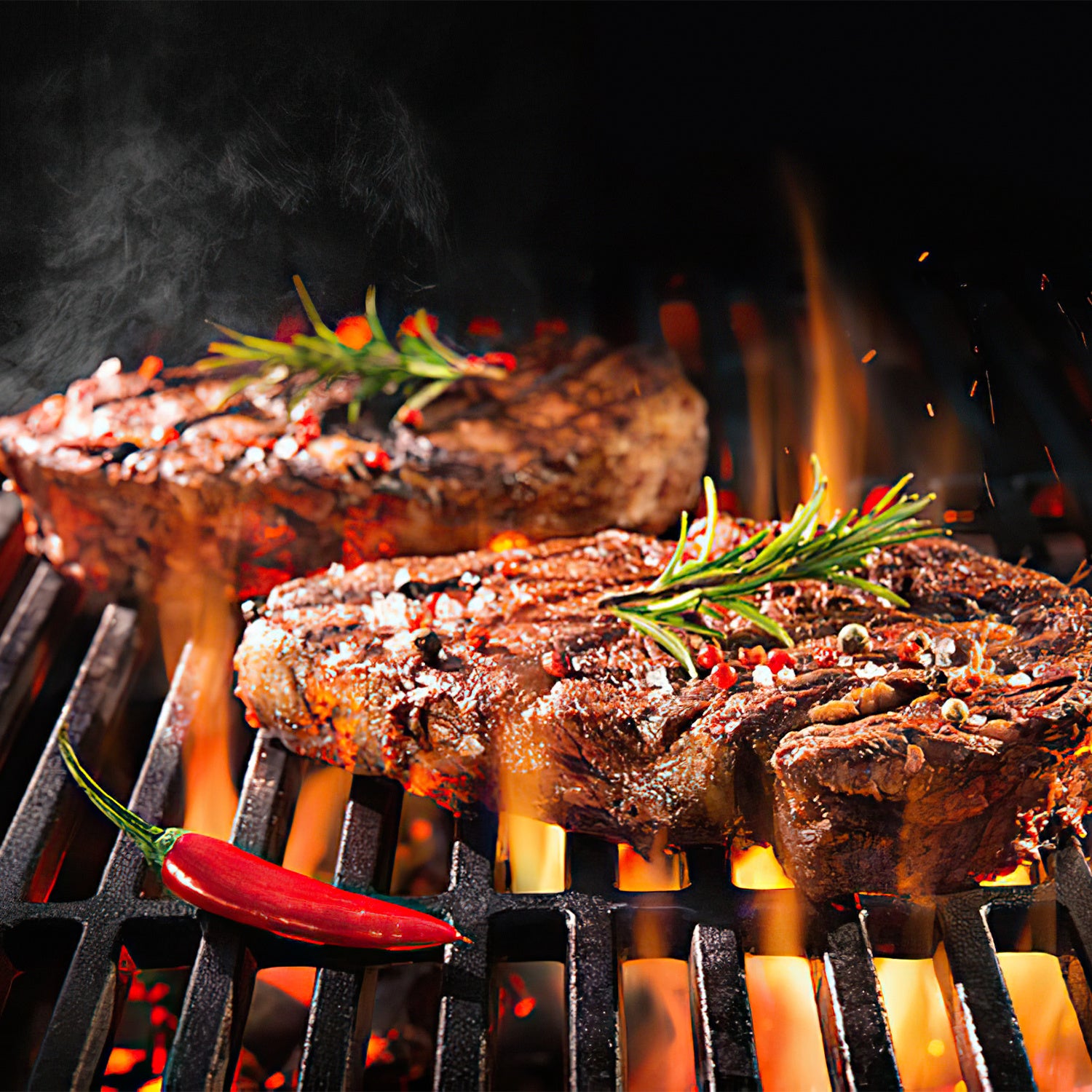 Lospitch Gusseisen Grillrost emailliert für Gasgrill und Holzkohlegrill