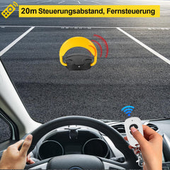 Lospitch Elektronische Parkplatzsperre mit Fernbedienung und Schlüssel 180° Kollisionsschutz