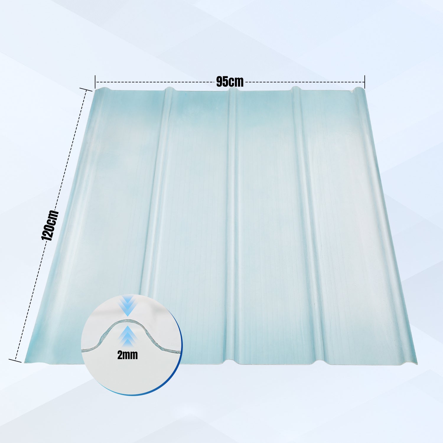 Lospitch Transparente Trapezplatten für Gewächshaus und Dach