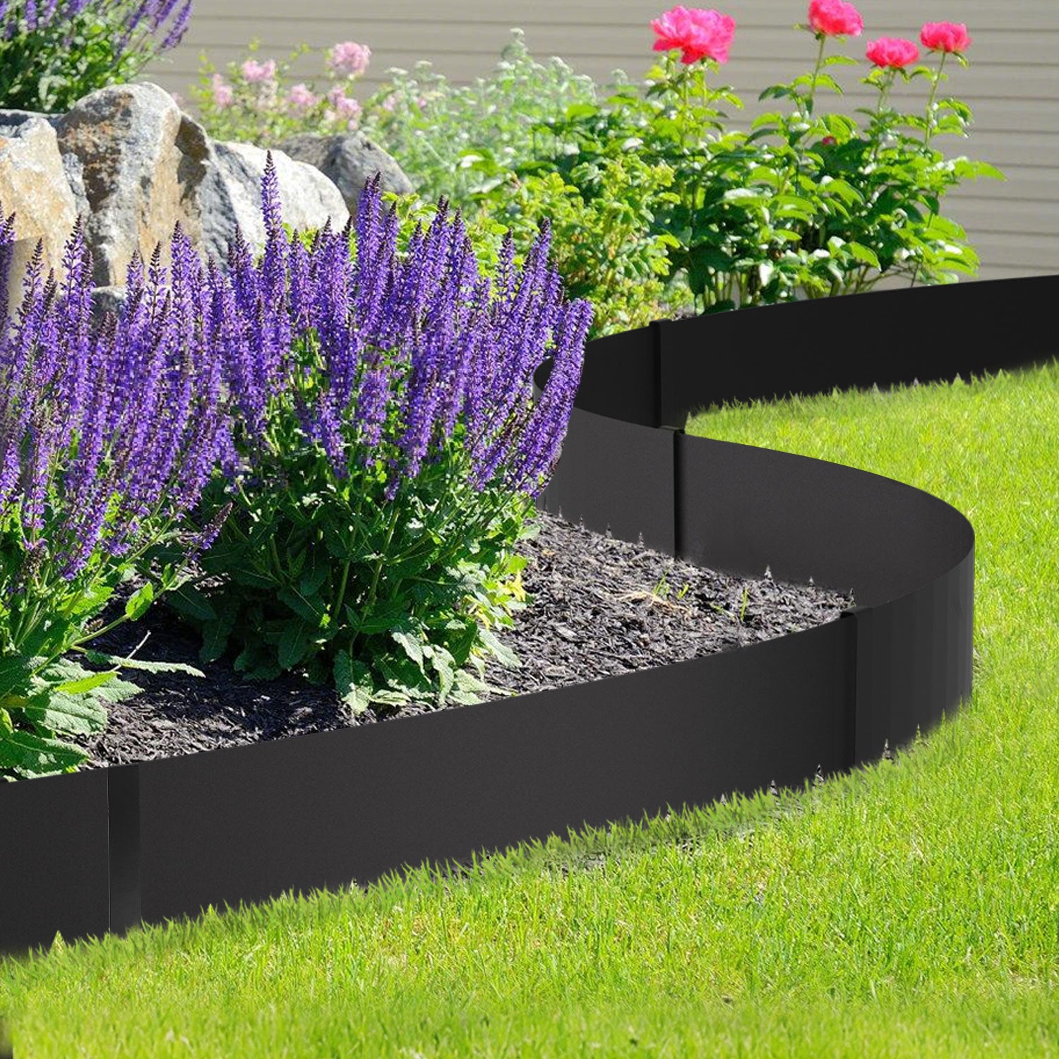 Lospitch Metall Rasenkante 100 x 20 cm für Beete