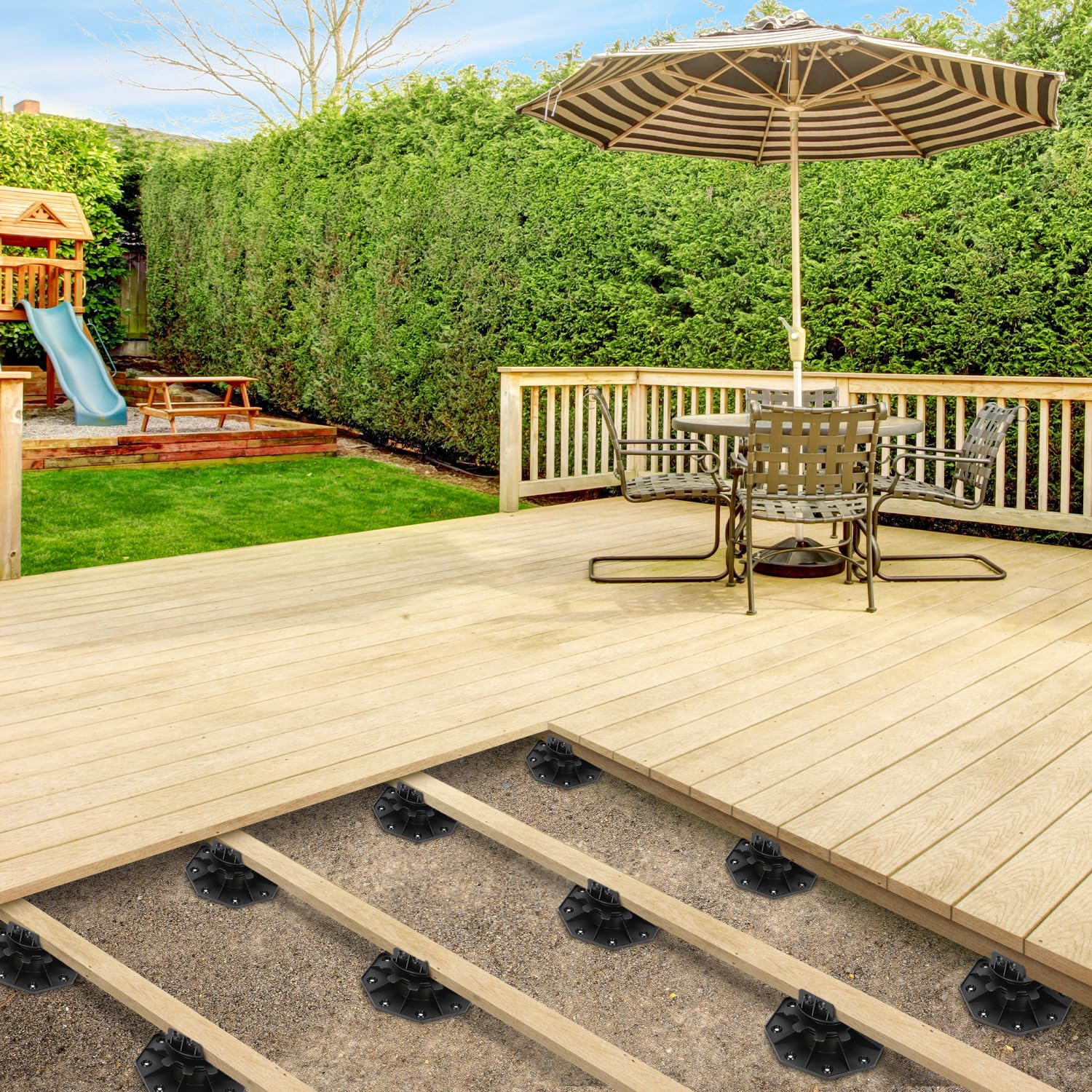 Lospitch Stelzlager höhenverstellbar für Terrassenplatten WPC Holz und Stein
