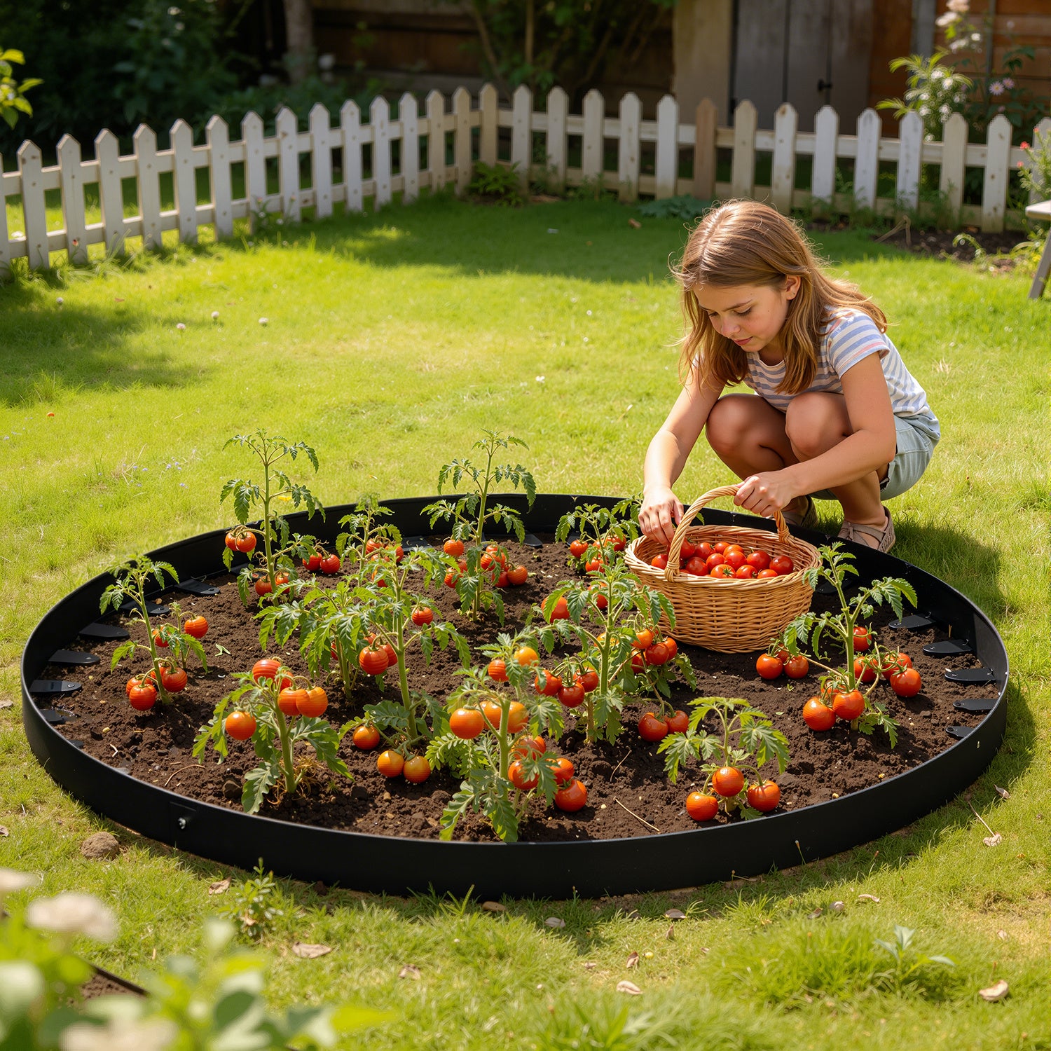 Lospitch Metall Rasenkante flexibel für Beete und Gartenwege
