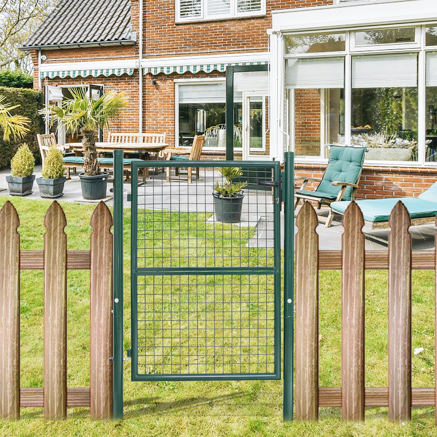 Lospitch Metall Gartentor für Gartenzaun