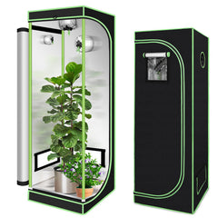 Lospitch Growbox Growzelt 600D Oxford Lichtdicht Wasserdicht mit Sichtfenster