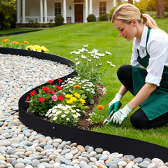 Lospitch Metall Rasenkante flexibel für Beete und Gartenwege