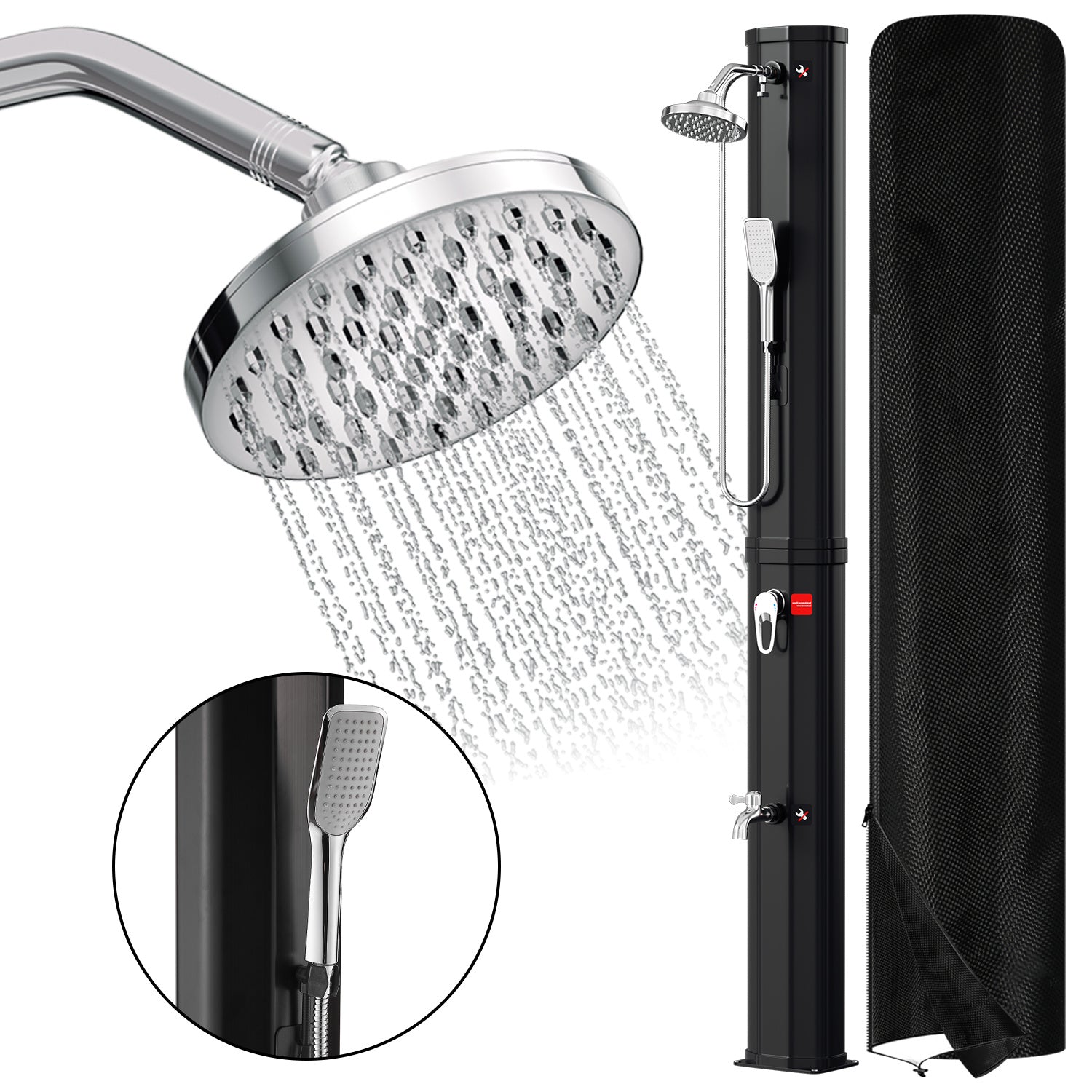 Lospitch Solar Gartendusche für Pool und Terrasse