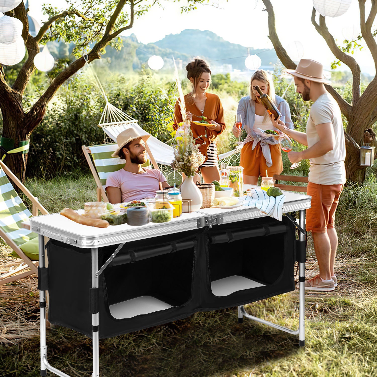 Lospitch Klappbare Campingküche für Outdoor und Picknick
