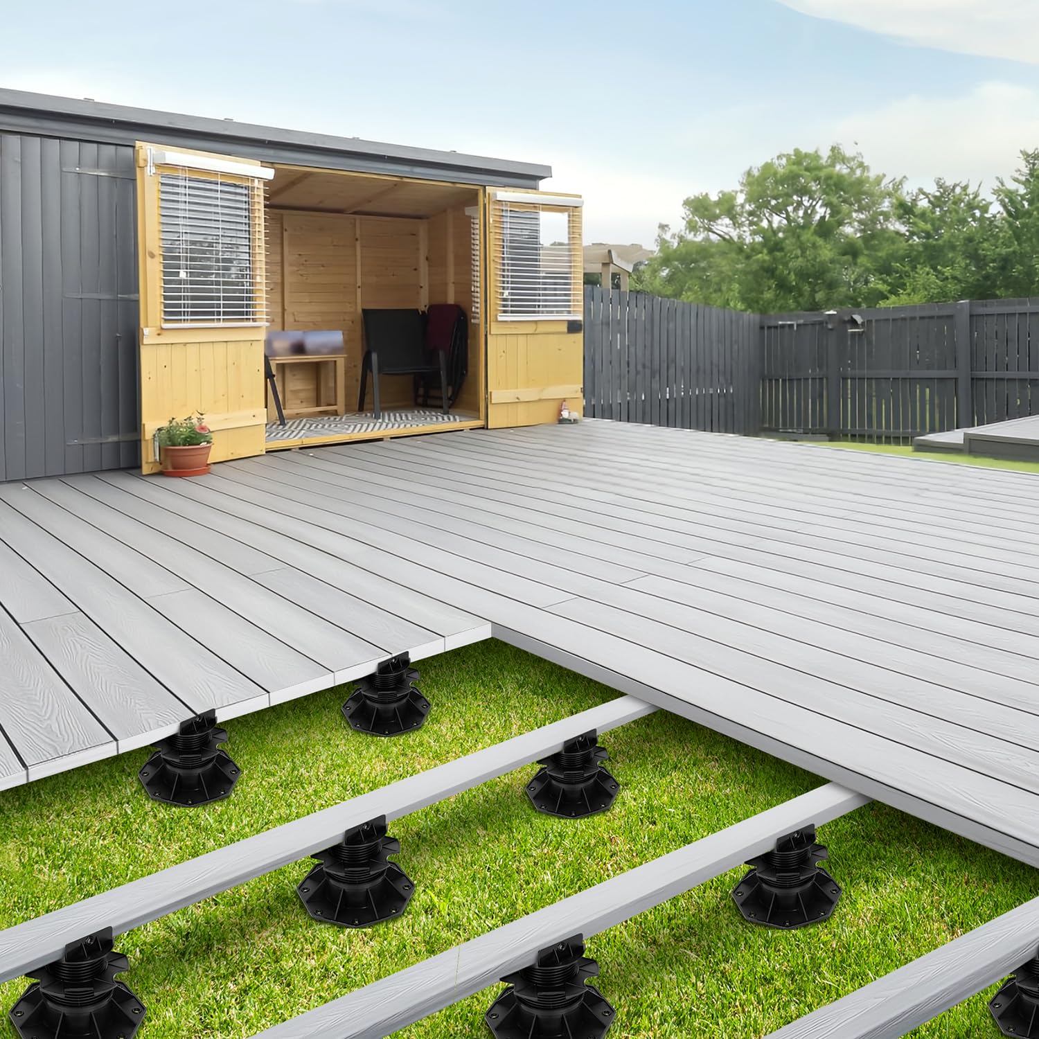 Lospitch Stelzlager höhenverstellbar für Terrassenplatten WPC Holz und Stein
