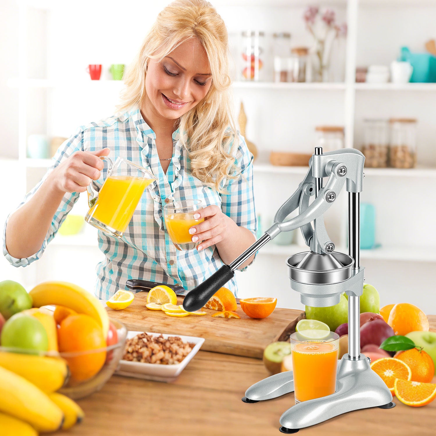 Lospitch Manuelle Saftpresse für Camping und Outdoor