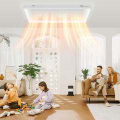 Lospitch Infrarot Deckenheizung 360/770W mit Thermostat WLAN und LED Licht