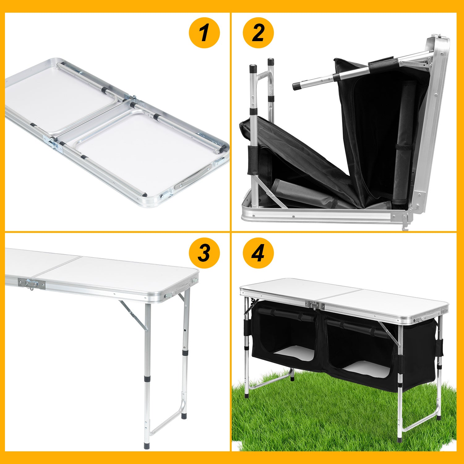 Lospitch Klappbare Campingküche für Outdoor und Picknick
