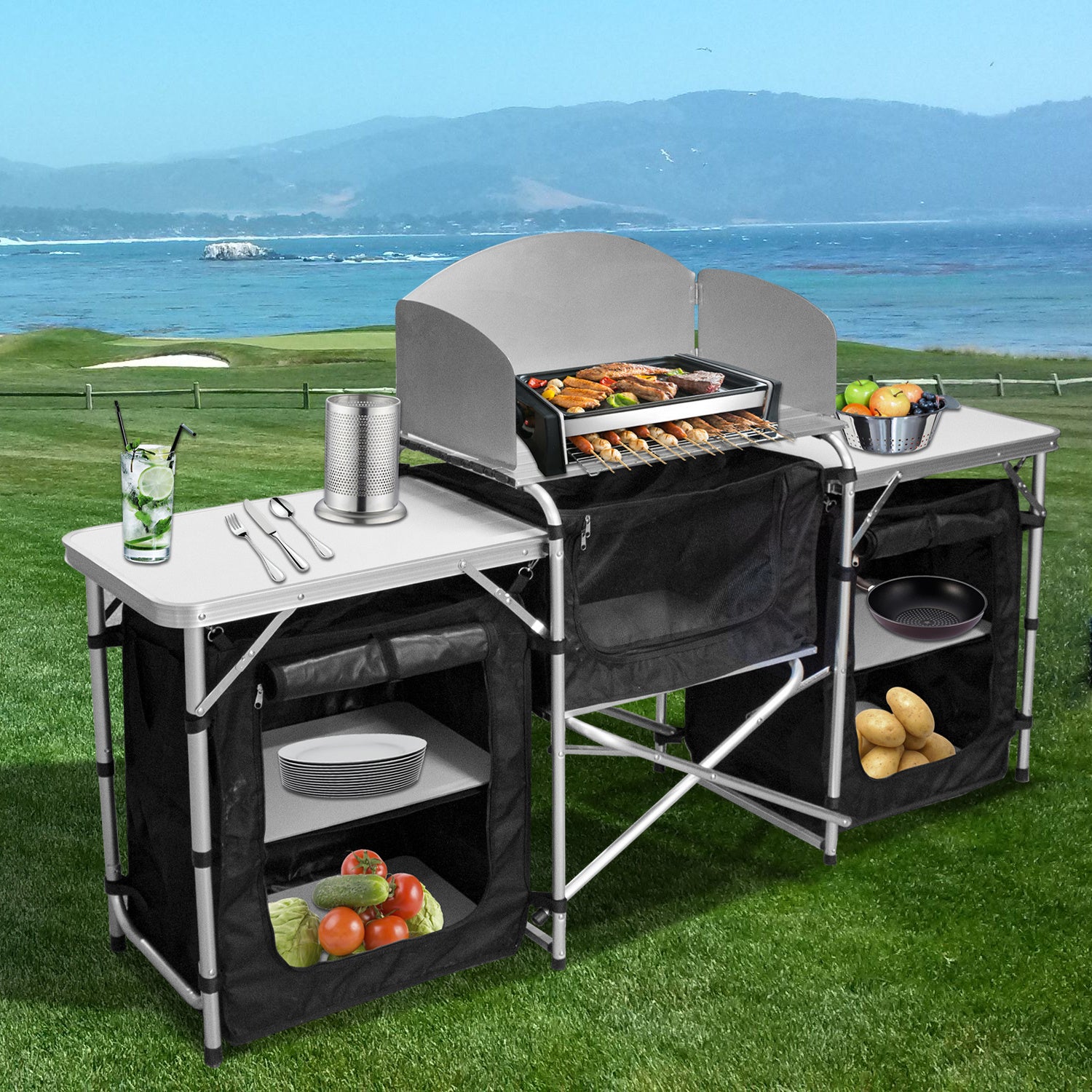 Lospitch Campingküche klappbar für Outdoor und Picknick