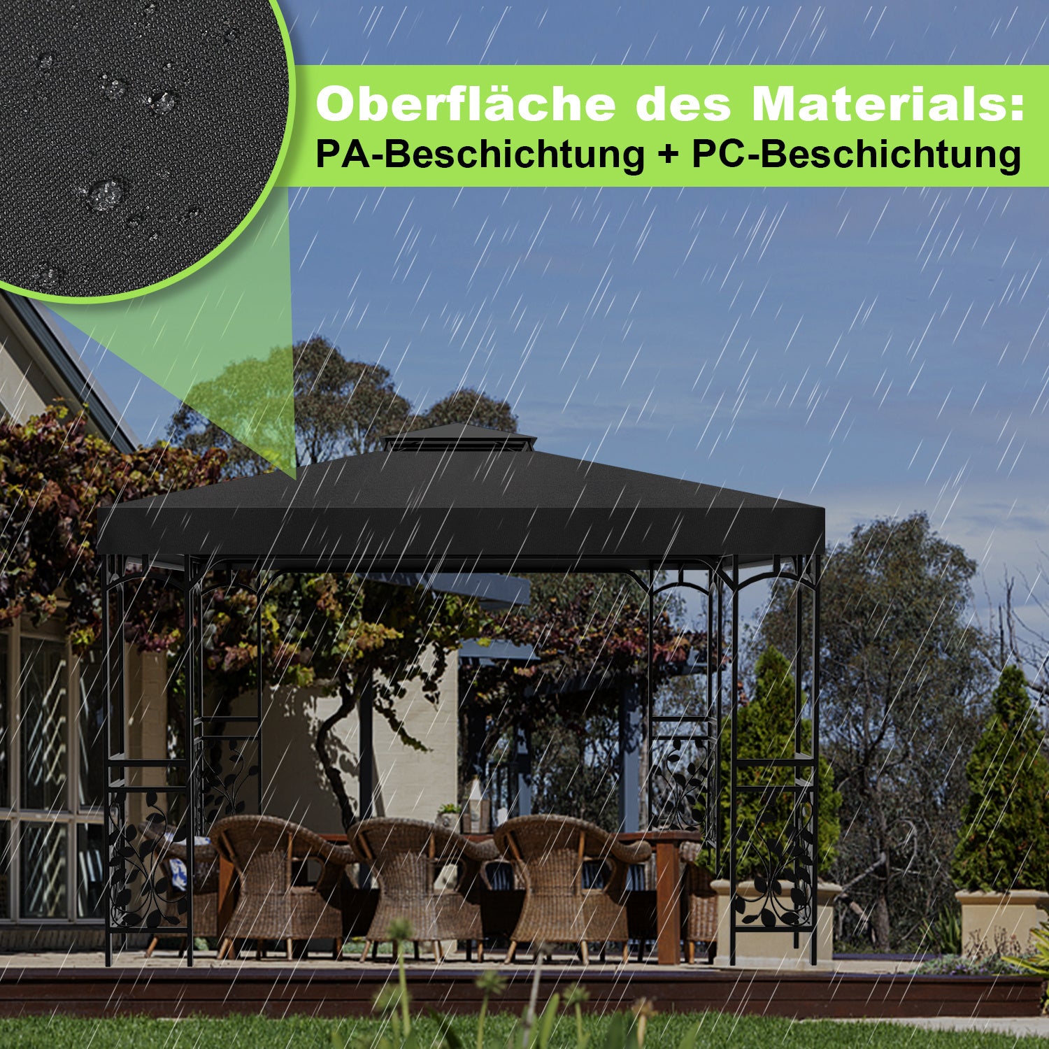 Lospitch Ersatzdach für Pavillon 3 x 3 m
