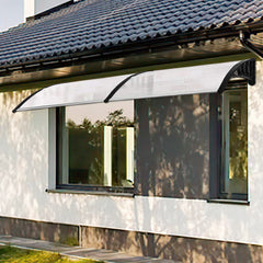 Lospitch Haustürvordach aus Polycarbonat für Außenbereich